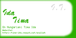ida tima business card